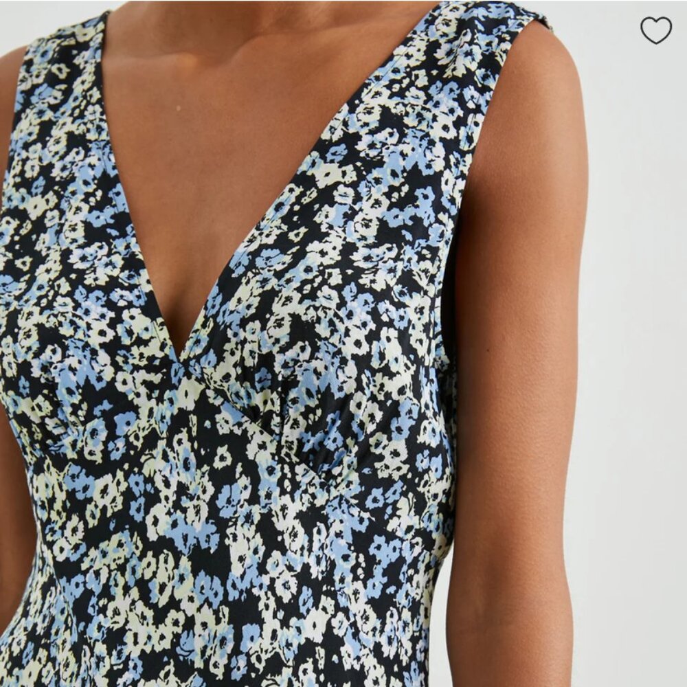 Rails Audrina Crepe Midi Dress in Midnight Meadow Floral - Picture 3 of 14